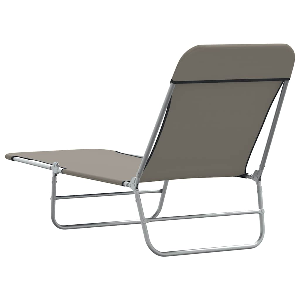 Sunlounger | Set of 2 | Grey | Powder-coated steel