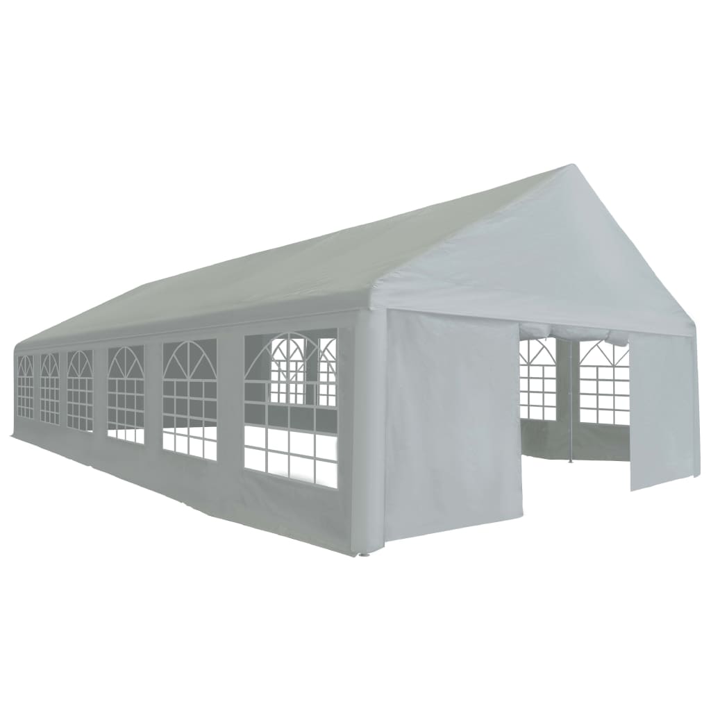 Party Tent PE 6x12 m Grey