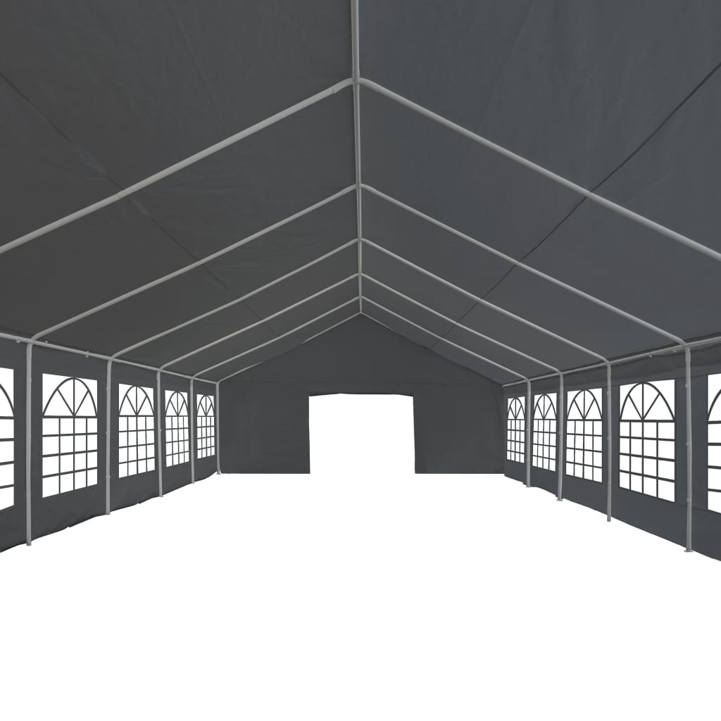 Party Tent PE 6x12 m Grey
