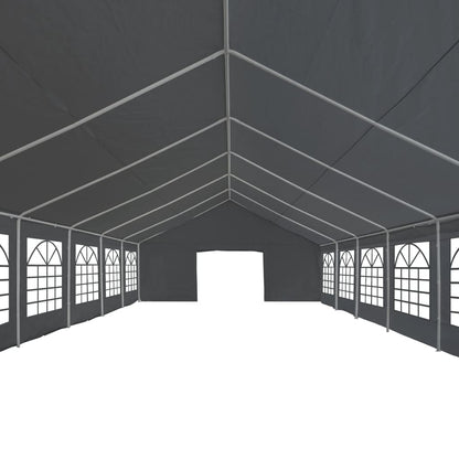 Party Tent PE 6x12 m Grey