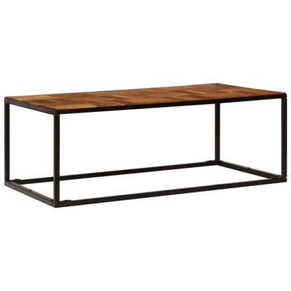 Coffee Table 110x60x40 cm Solid Acacia Wood and Steel