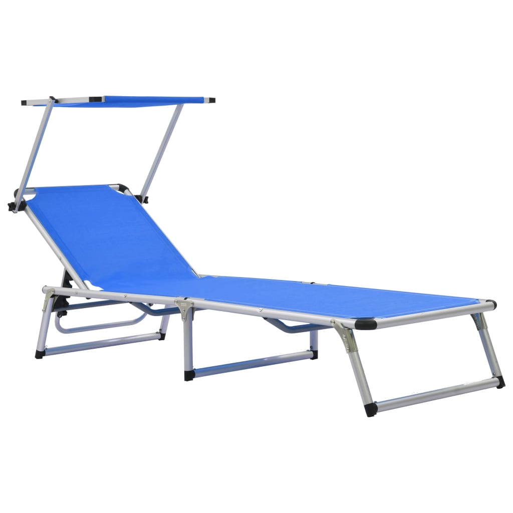 Sun Lounger | Blue | Aluminium | Standard |  Foldable