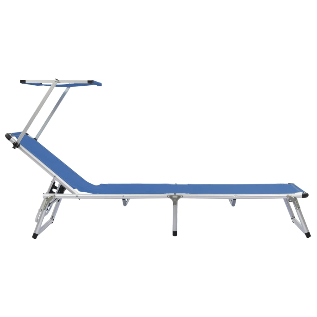 Sun Lounger | Blue | Aluminium | Standard |  Foldable
