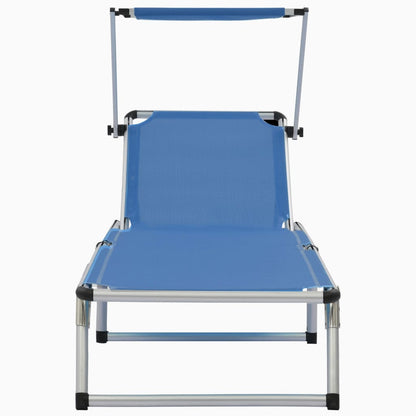 Sun Lounger | Blue | Aluminium | Standard |  Foldable