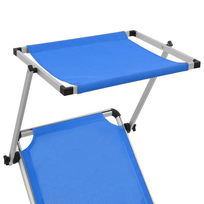 Sun Lounger | Blue | Aluminium | Standard |  Foldable