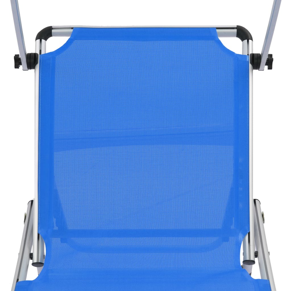 Sun Lounger | Blue | Aluminium | Standard |  Foldable