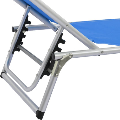 Sun Lounger | Blue | Aluminium | Standard |  Foldable