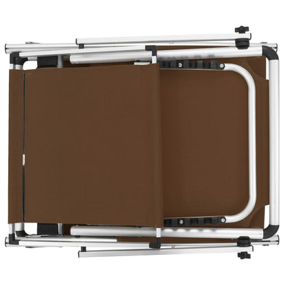 Sun Lounger | Brown | Aluminium, steel, textilene | One size | Foldable