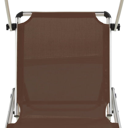 Sun Lounger | Brown | Aluminium, steel, textilene | One size | Foldable