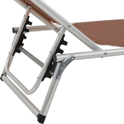 Sun Lounger | Brown | Aluminium, steel, textilene | One size | Foldable