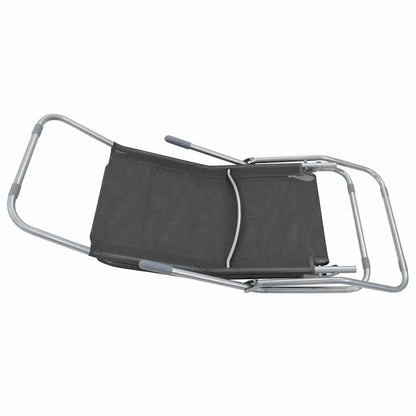44340 vidaXL Folding Sun Loungers 2 pcs Textilene Anthracite