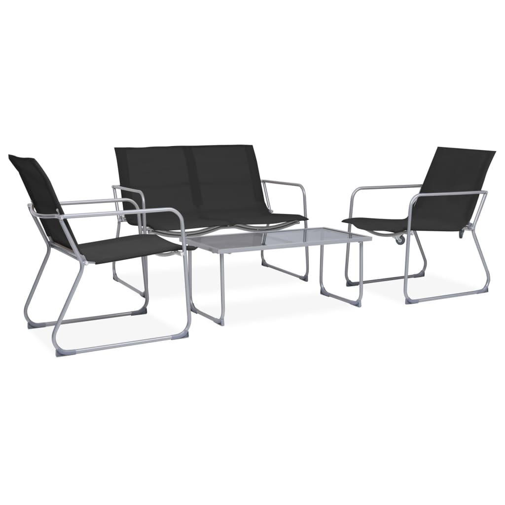 Garden Set | Black | Textilene fabric and steel | Medium | Durable