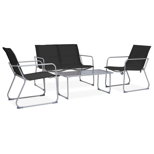 Garden Set | Black | Textilene fabric and steel | Medium | Durable