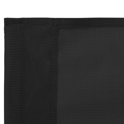 4 Piece Garden Lounge Set Fabric & Steel Black