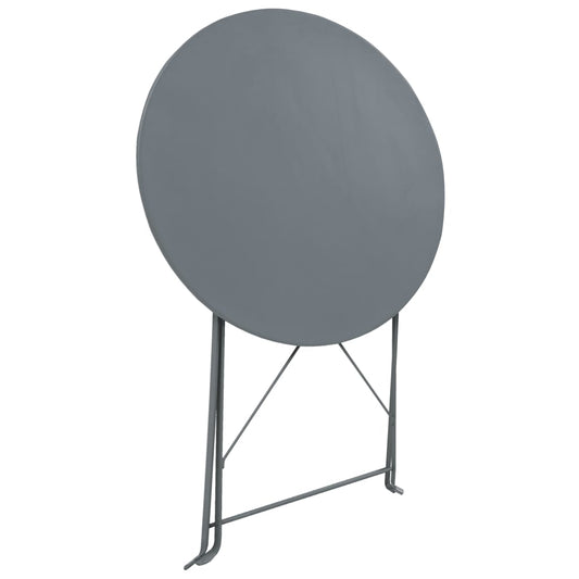 Bistro Set | Steel Grey | Powder-coated steel | Space-saving | Foldable