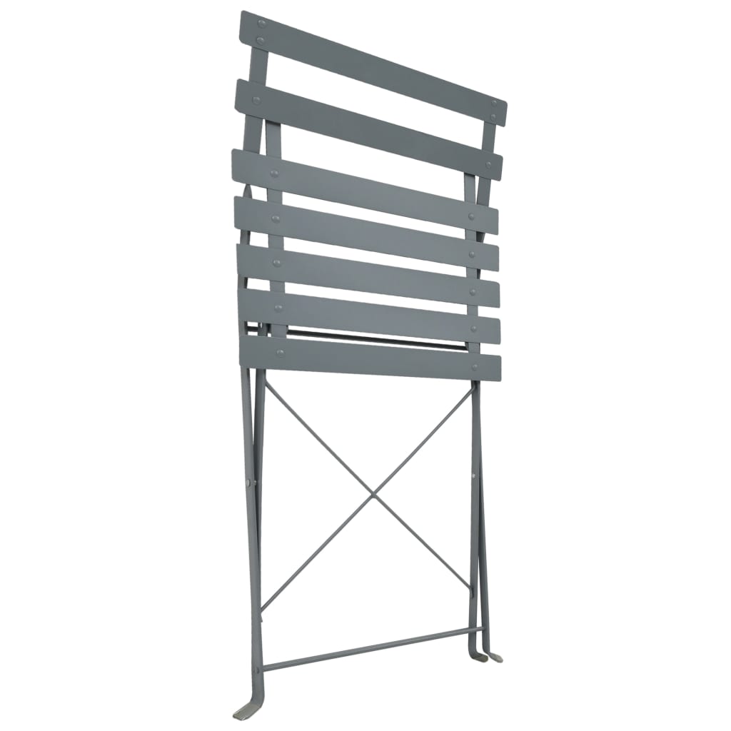 Bistro Set | Steel Grey | Powder-coated steel | Space-saving | Foldable