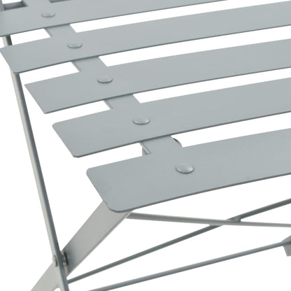 Bistro Set | Steel Grey | Powder-coated steel | Space-saving | Foldable