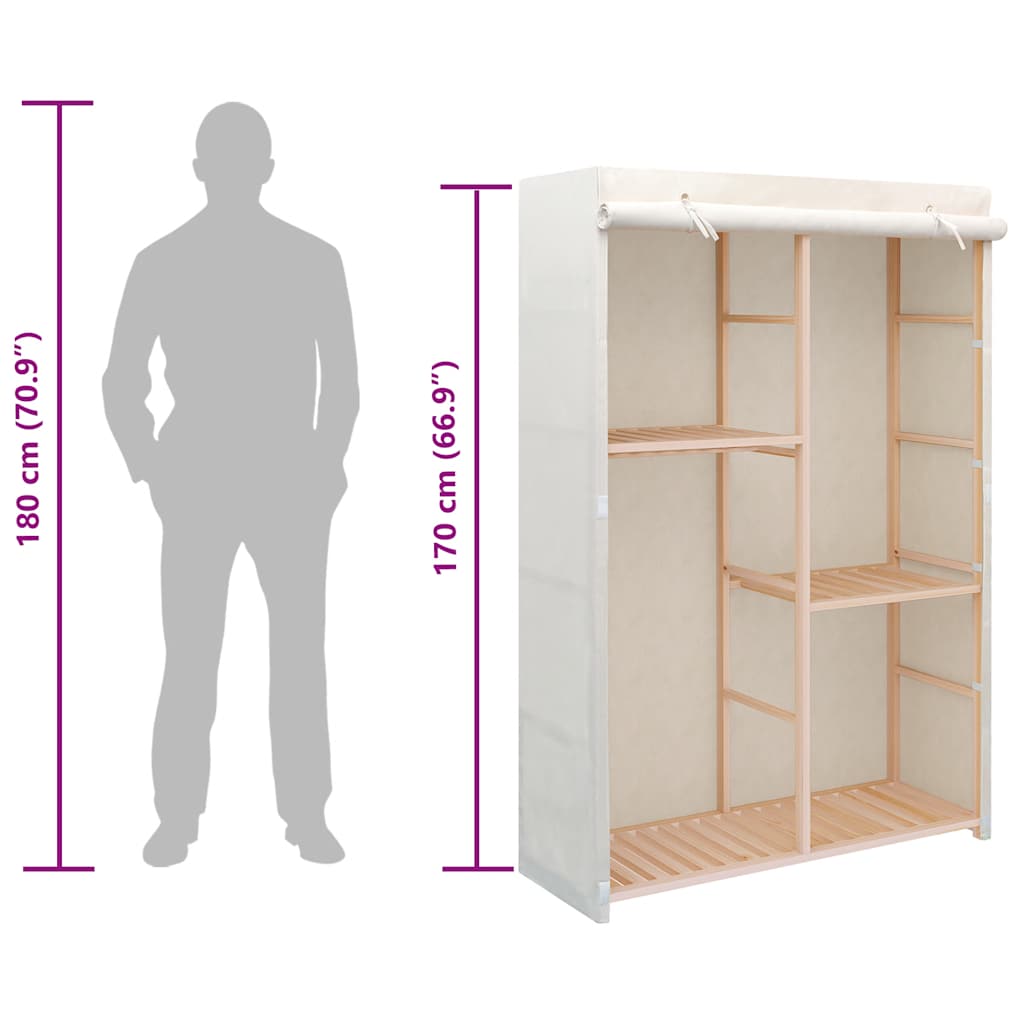 3-Tier Clothes Wardrobe 110x40x170 cm