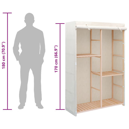 3-Tier Clothes Wardrobe 110x40x170 cm