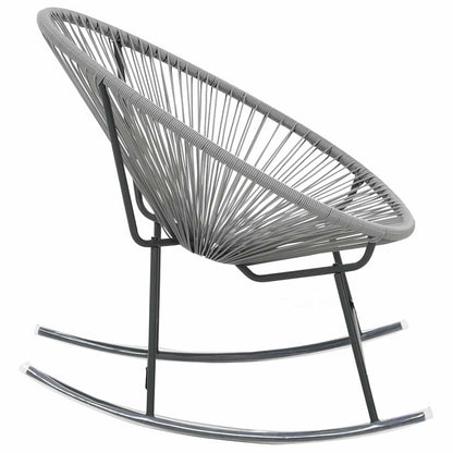 Rocking Chair | Grey | Polyethylene rattan, powder-coated steel