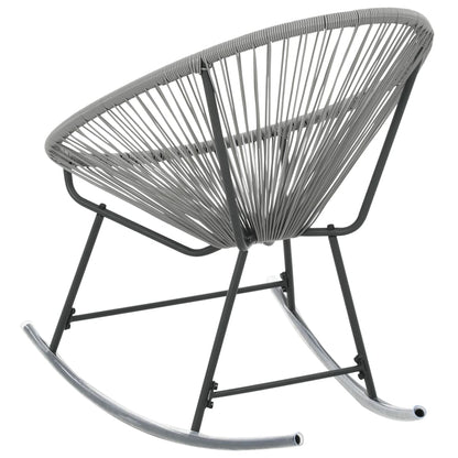 Rocking Chair | Grey | Polyethylene rattan, powder-coated steel