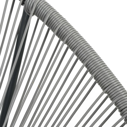 Rocking Chair | Grey | Polyethylene rattan, powder-coated steel