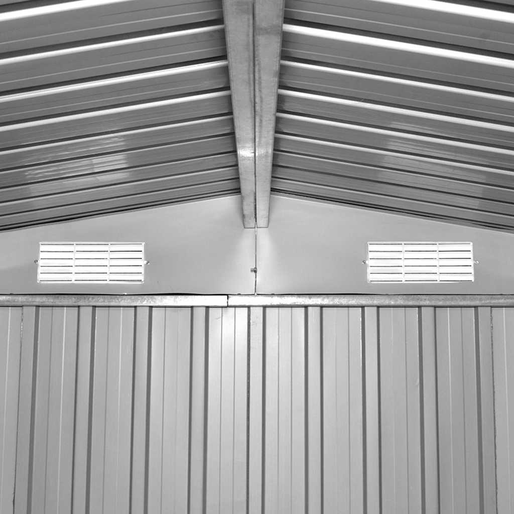 Garden Shed 257x298x178 cm Metal Green