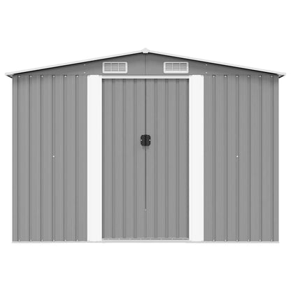 Garden Shed | Grey | Galvanised Steel | Large | Sliding Components