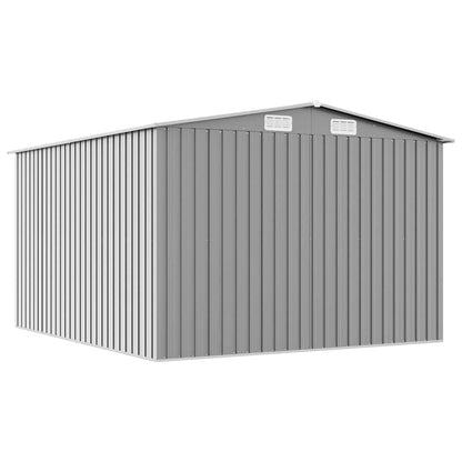 Garden Shed | Grey | Galvanised Steel | Large | Sliding Components
