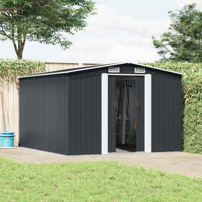 Garden Shed | Anthracite | Galvanised Steel | Large | Sliding Components