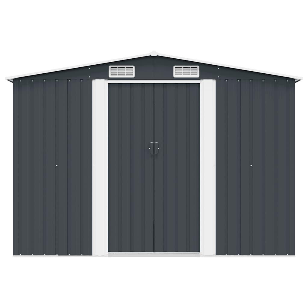 Garden Shed | Anthracite | Galvanised Steel | Large | Sliding Components