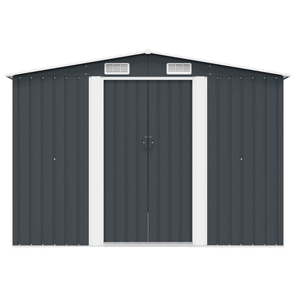 Garden Shed | Anthracite | Galvanised Steel | Large | Sliding Components