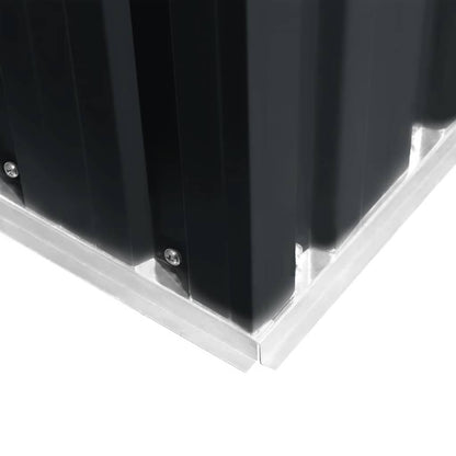 Garden Shed | Anthracite | Galvanised Steel | Large | Sliding Components