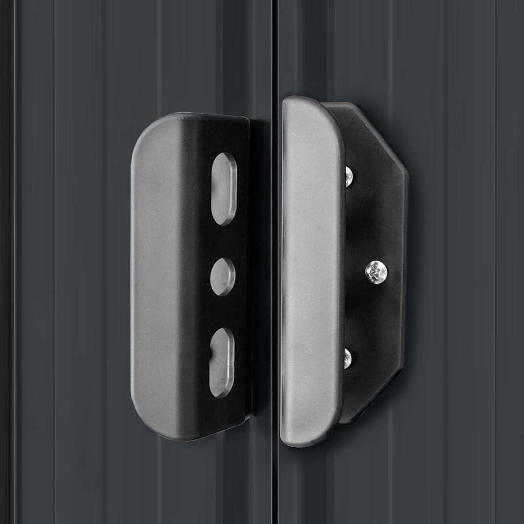 Garden Shed | Anthracite | Galvanised Steel | Large | Sliding Components