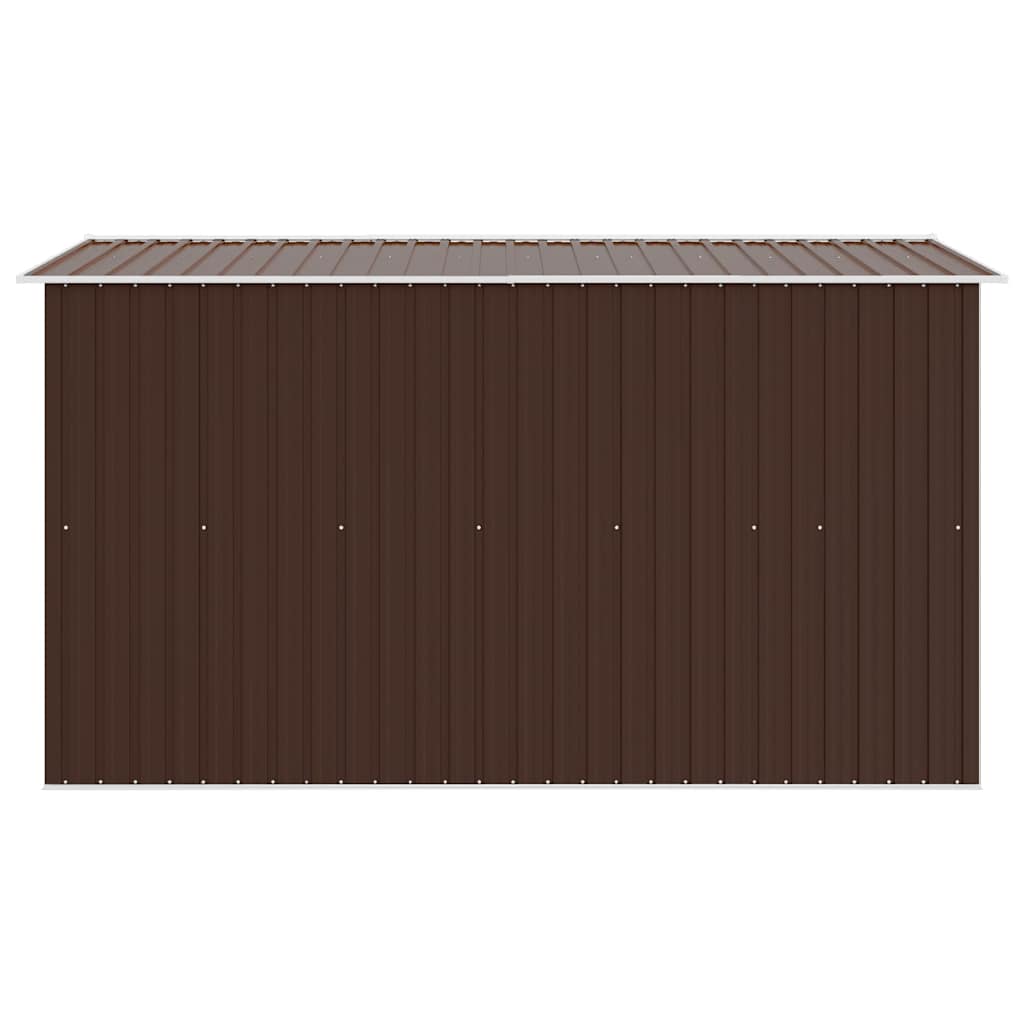 Garden Shed 257x298x178 cm Metal Brown