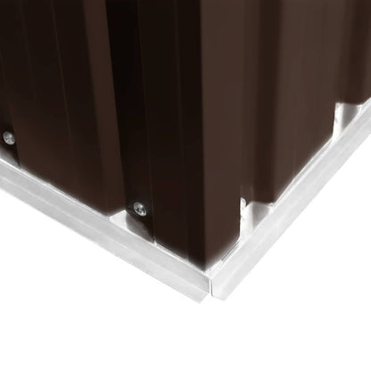 Garden Shed 257x298x178 cm Metal Brown