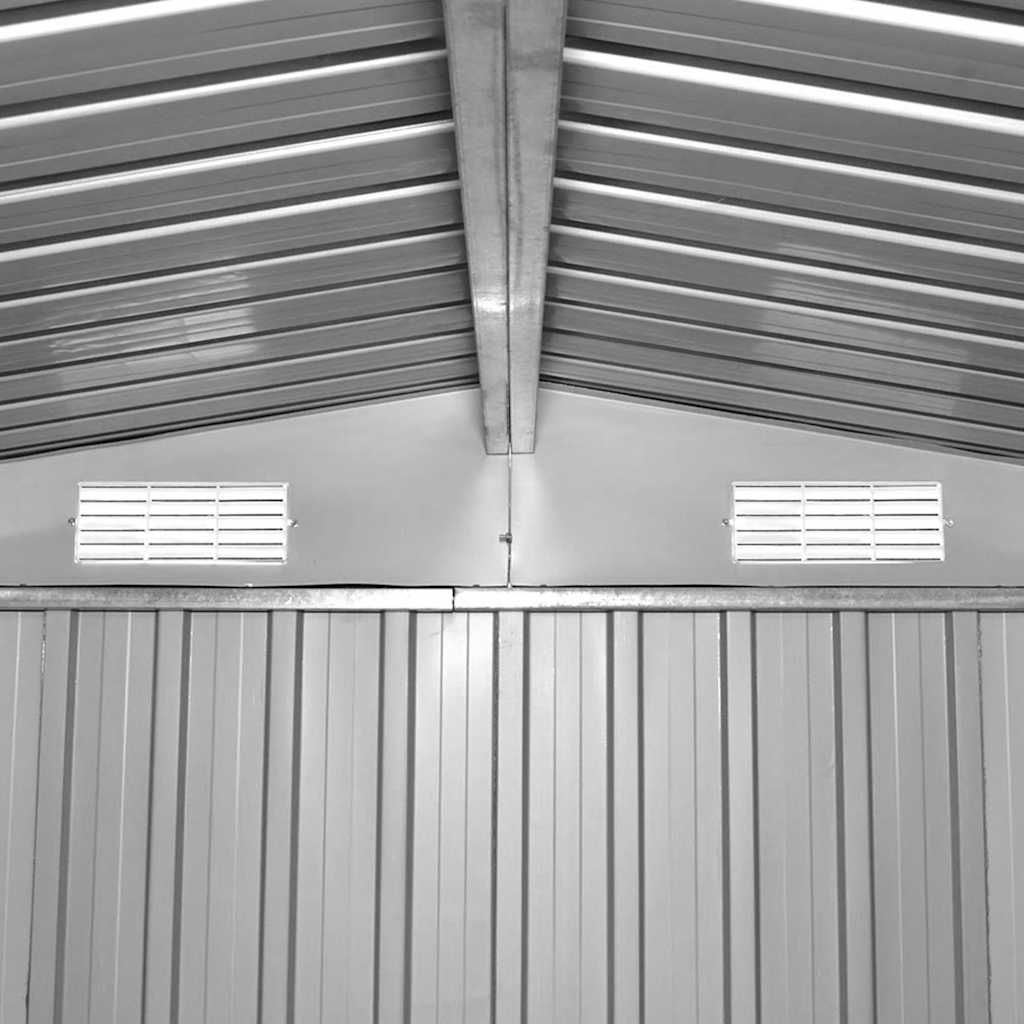 Garden Shed 257x298x178 cm Metal Brown
