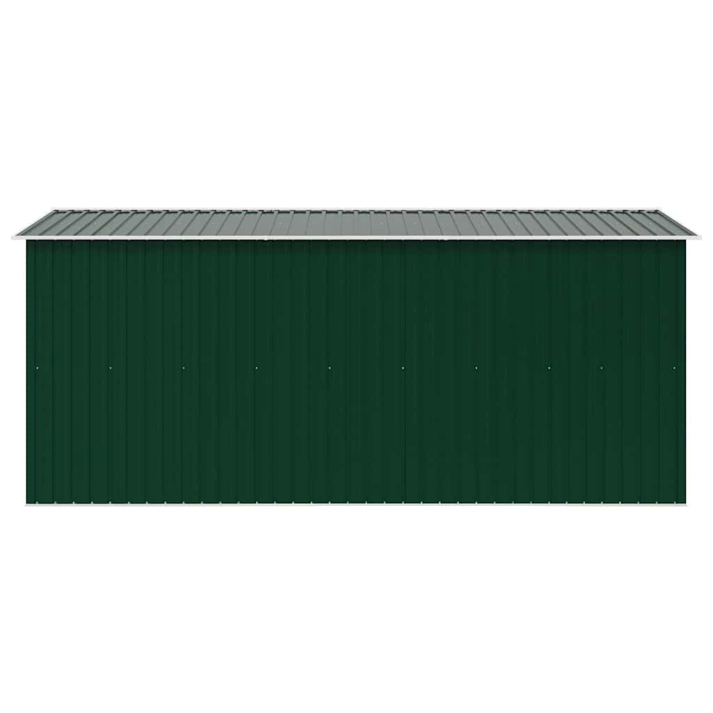 Garden Shed | Green | Galvanised Steel | Large | Sliding Doors