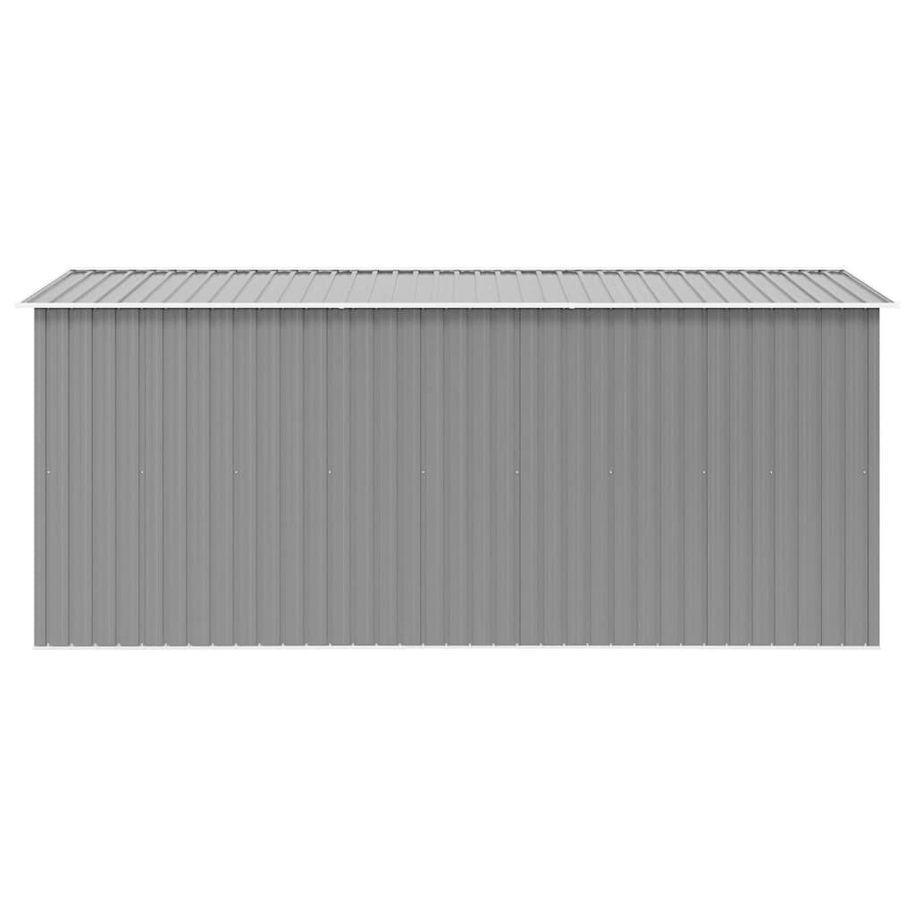 Garden Shed 257x392x181 cm Metal Grey