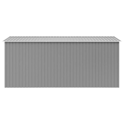Garden Shed 257x392x181 cm Metal Grey