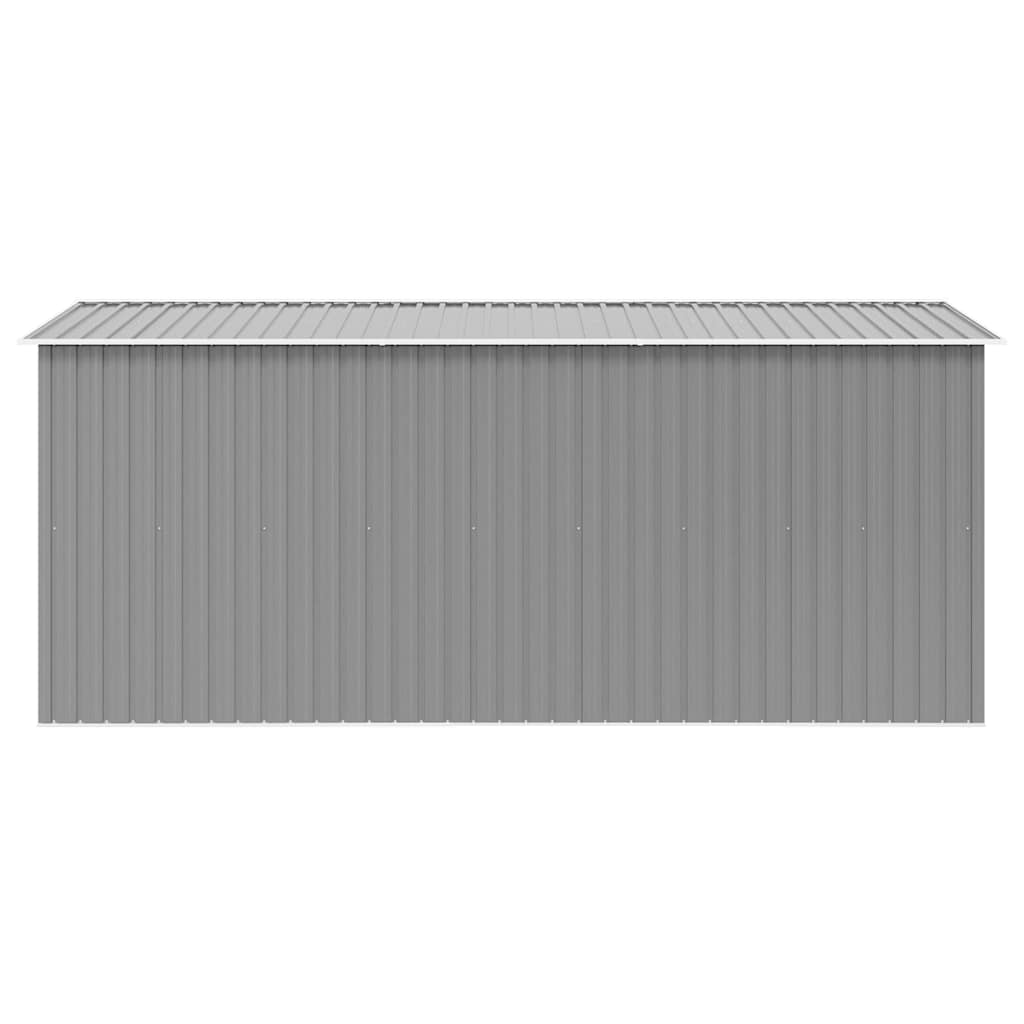 Garden Shed 257x392x181 cm Metal Grey