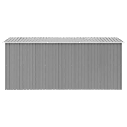 Garden Shed 257x392x181 cm Metal Grey