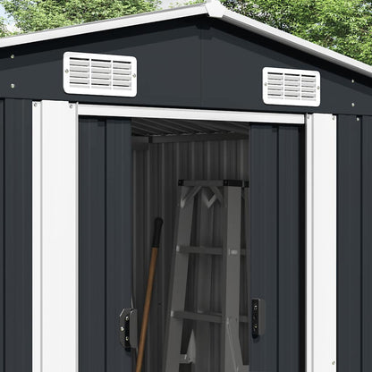 Garden Shed 257x392x181 cm Metal Anthracite