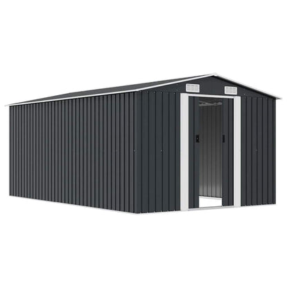Garden Shed 257x392x181 cm Metal Anthracite