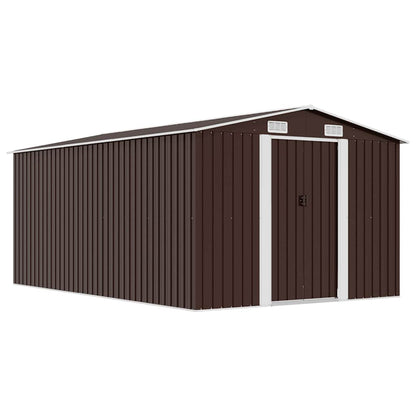 Garden Shed | Brown | Galvanised steel | Large | Durable | Garden Shed