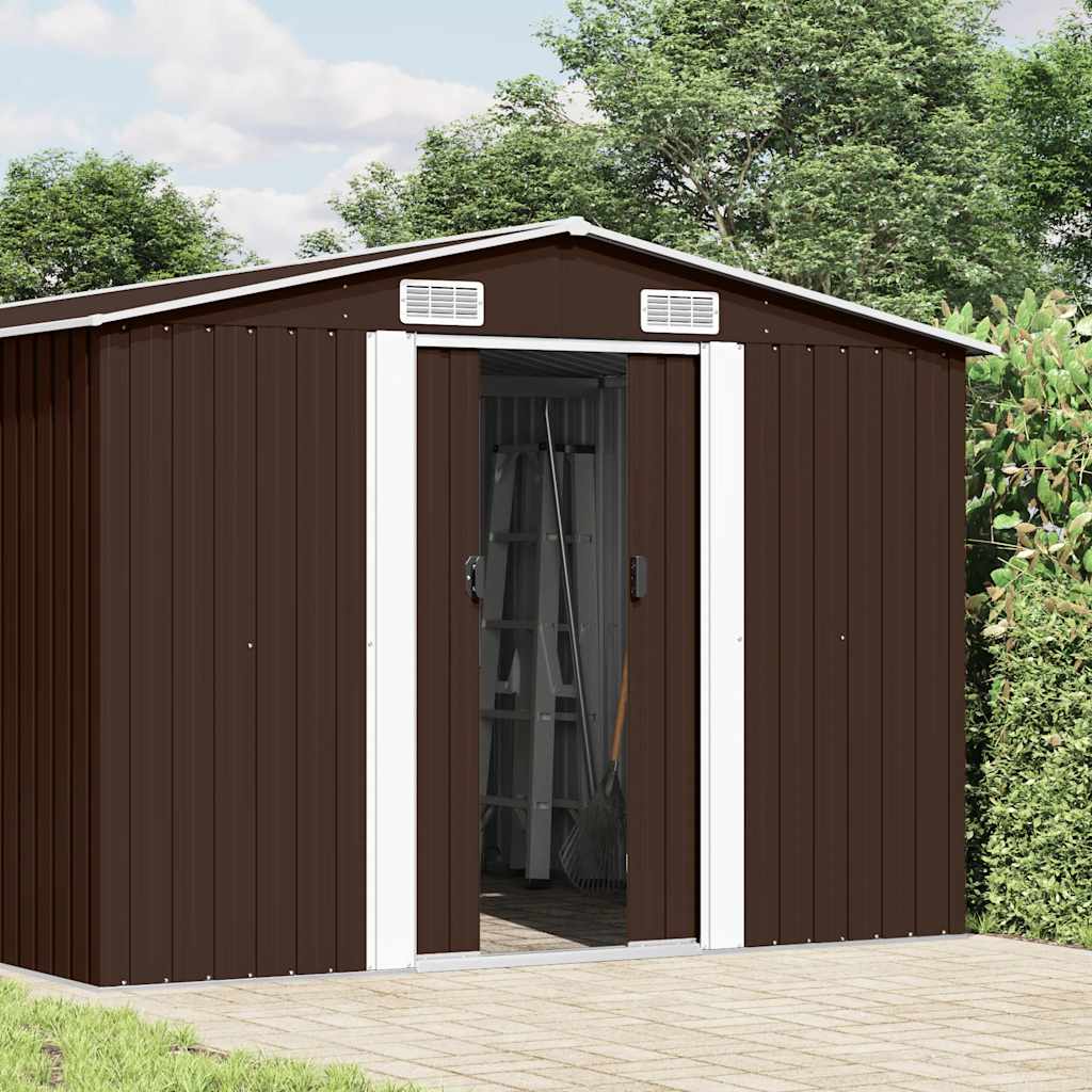 Garden Shed | Brown | Galvanised steel | Large | Durable | Garden Shed