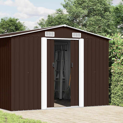 Garden Shed | Brown | Galvanised steel | Large | Durable | Garden Shed
