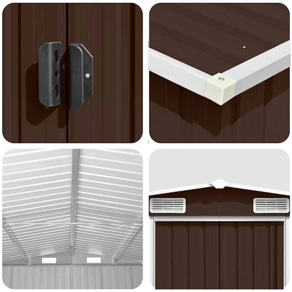 Garden Shed | Brown | Galvanised steel | Large | Durable | Garden Shed