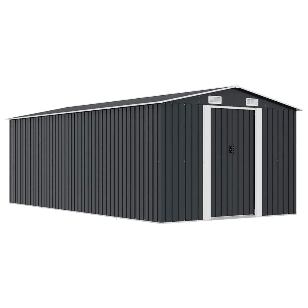 Garden Shed | Anthracite | Galvanised Steel | Large | Garden Shed