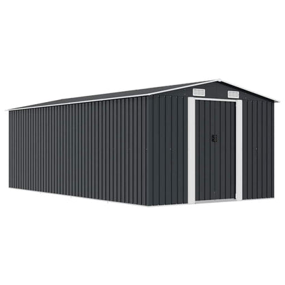 Garden Shed | Anthracite | Galvanised Steel | Large | Garden Shed